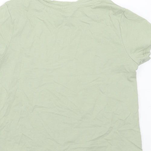 Primark Boys Green  Cotton Basic T-Shirt Size 9-10 Years Round Neck  - Believe in yourself