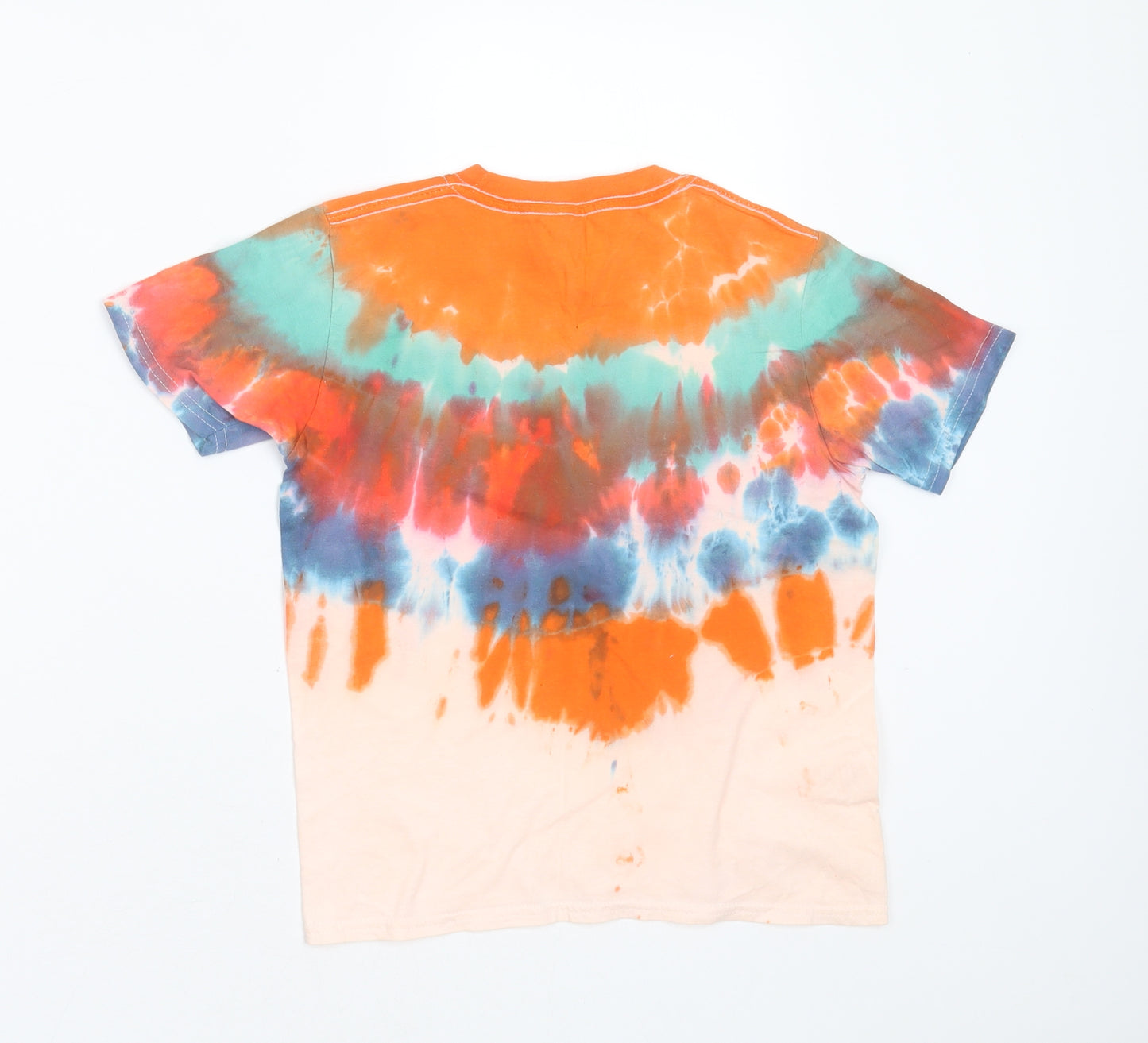 Gildan Boys Multicoloured  Cotton Basic T-Shirt Size 7-8 Years Round Neck  - tie dye