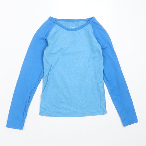 Crane Boys Blue  Polyester Basic T-Shirt Size 7-8 Years Round Neck