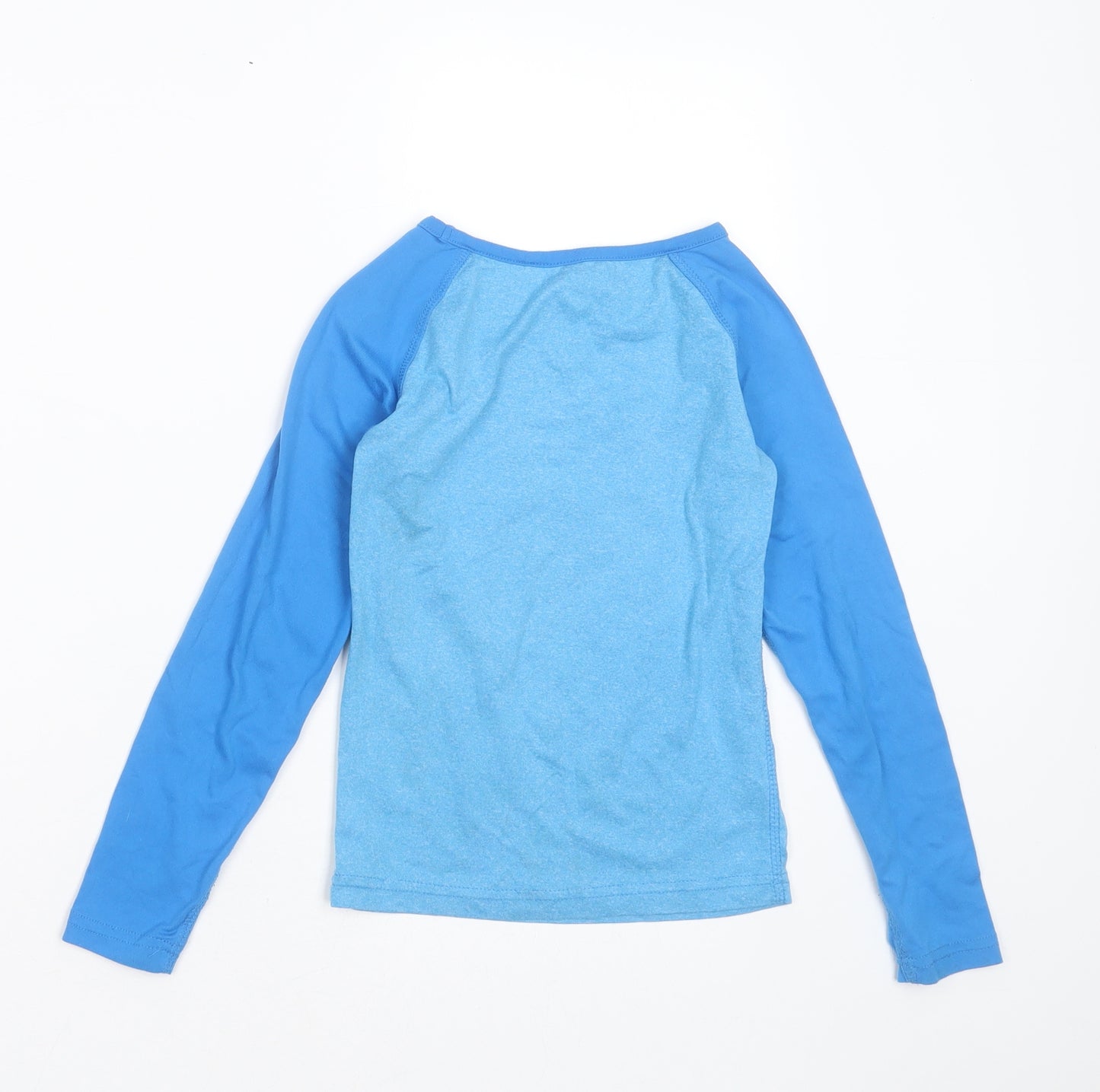 Crane Boys Blue  Polyester Basic T-Shirt Size 7-8 Years Round Neck