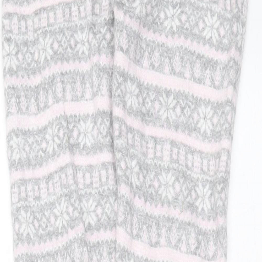 Pepperts! Girls Grey Fair Isle Viscose Carrot Trousers Size 10-11 Years  Extra-Slim  - leggings