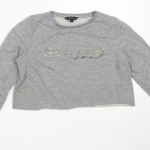 Matalan Girls Grey  Cotton Pullover Sweatshirt Size 9 Years