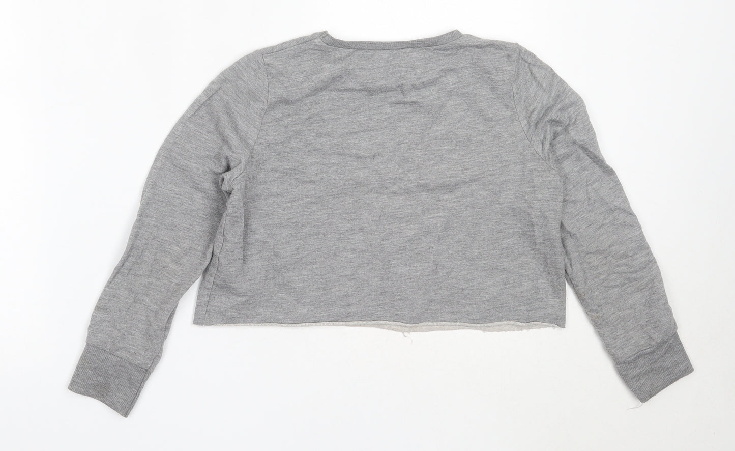 Matalan Girls Grey  Cotton Pullover Sweatshirt Size 9 Years