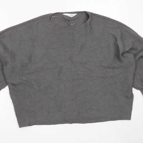 Primark Womens Grey Round Neck  Viscose Pullover Jumper Size XL