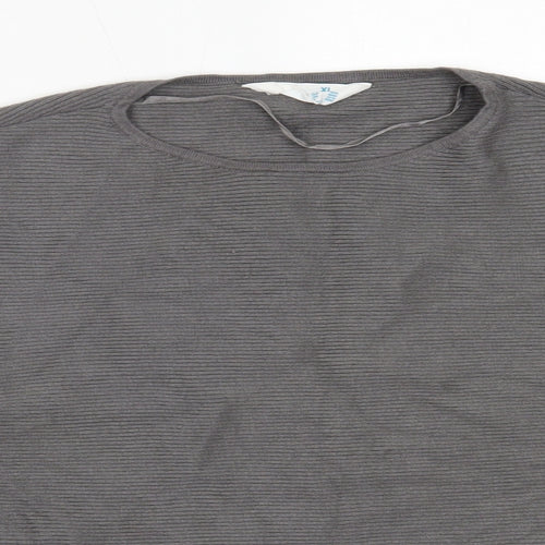 Primark Womens Grey Round Neck  Viscose Pullover Jumper Size XL