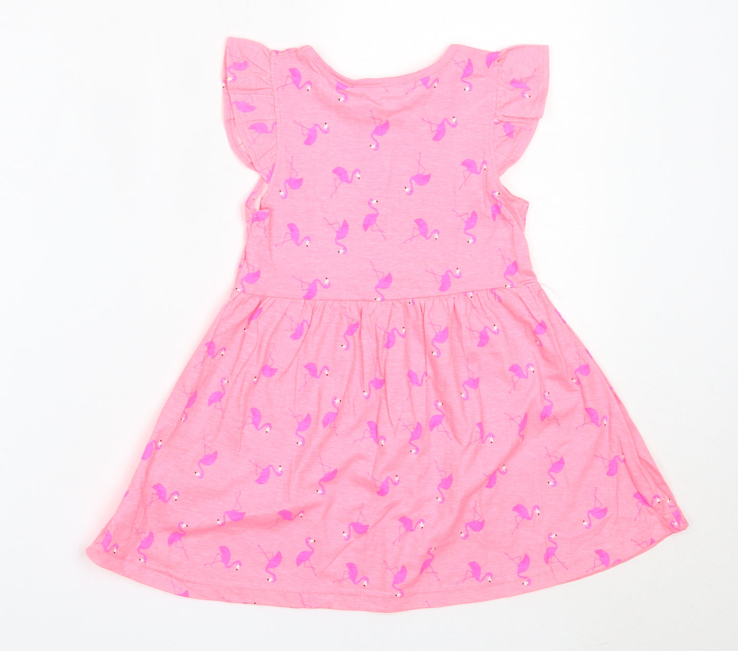 Primark Girls Pink  Cotton Fit & Flare  Size 3-4 Years  Round Neck  - minnie mouse