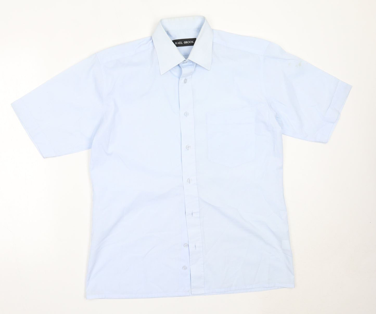 Rael Brook Mens Blue  Cotton  Button-Up Size 15 Collared