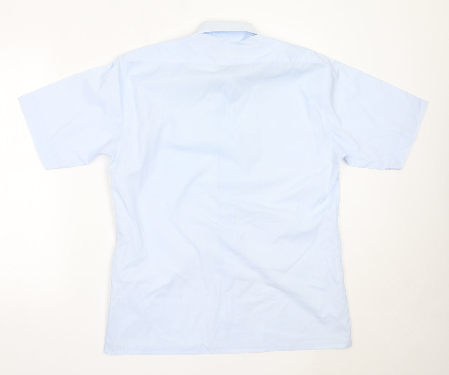 Rael Brook Mens Blue  Cotton  Button-Up Size 15 Collared