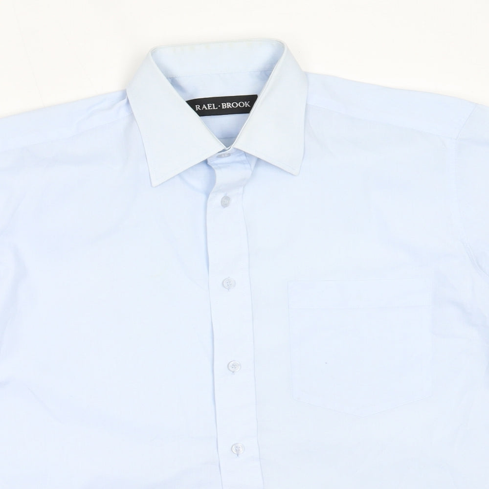 Rael Brook Mens Blue  Cotton  Button-Up Size 15 Collared