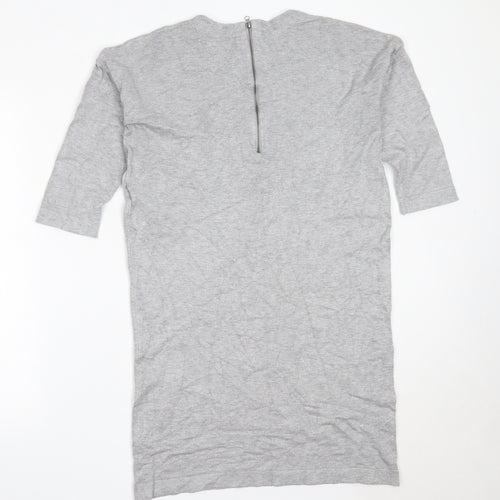 Vera Moda Womens Grey  Viscose Jumper Dress  Size M  Round Neck