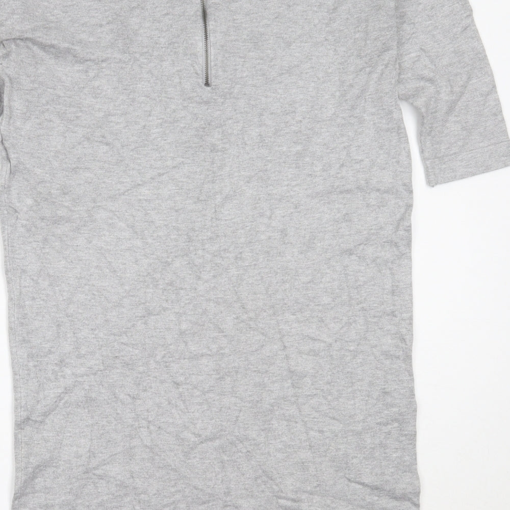 Vera Moda Womens Grey  Viscose Jumper Dress  Size M  Round Neck