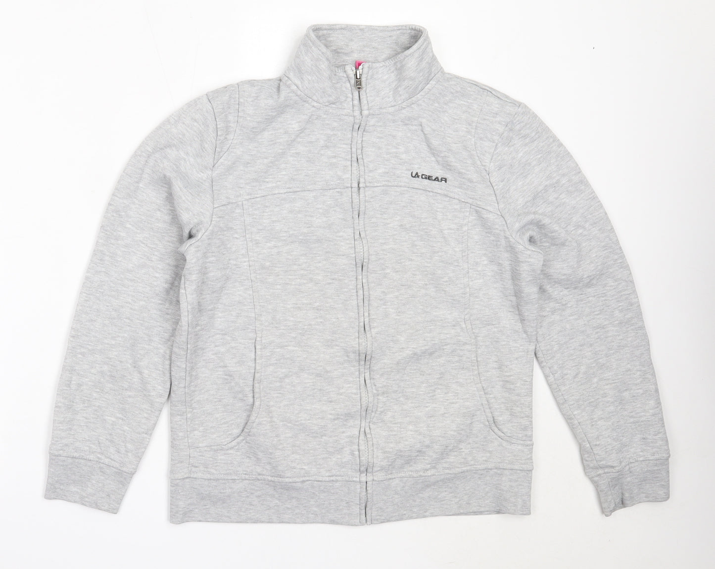 LA Gear Womens Grey  Cotton Full Zip Sweatshirt Size 12