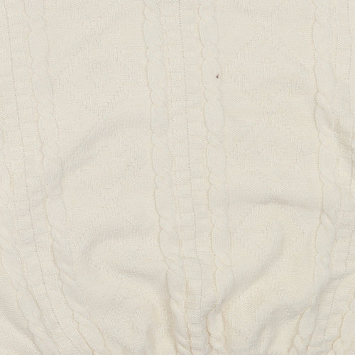Nene Valley Womens Ivory Round Neck  Acrylic Pullover Jumper Size XL