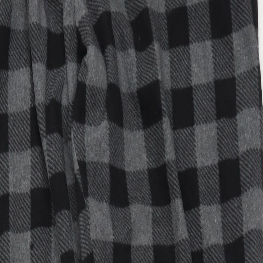 George Mens Grey Check Polyester  Pyjama Pants Size M