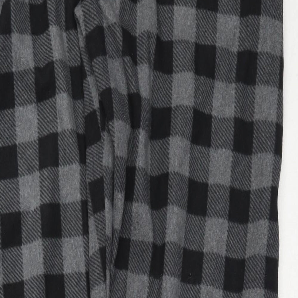 George Mens Grey Check Polyester  Pyjama Pants Size M