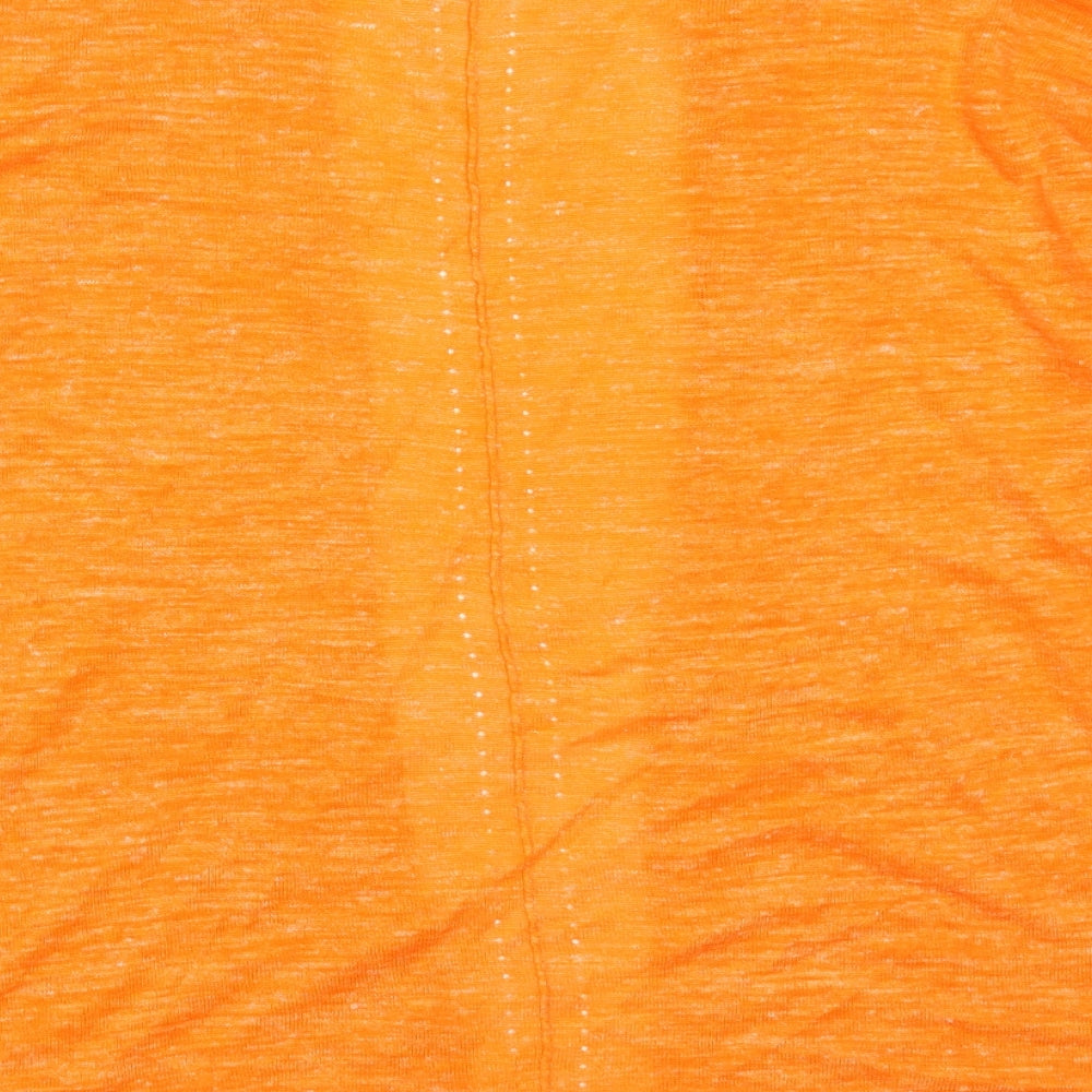 NEXT Womens Orange Round Neck  Acrylic Cardigan Jumper Size 14