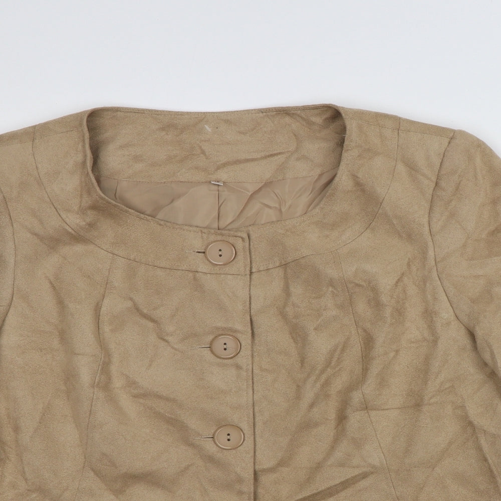 EWM Womens Brown   Jacket Coat Size 18  Button