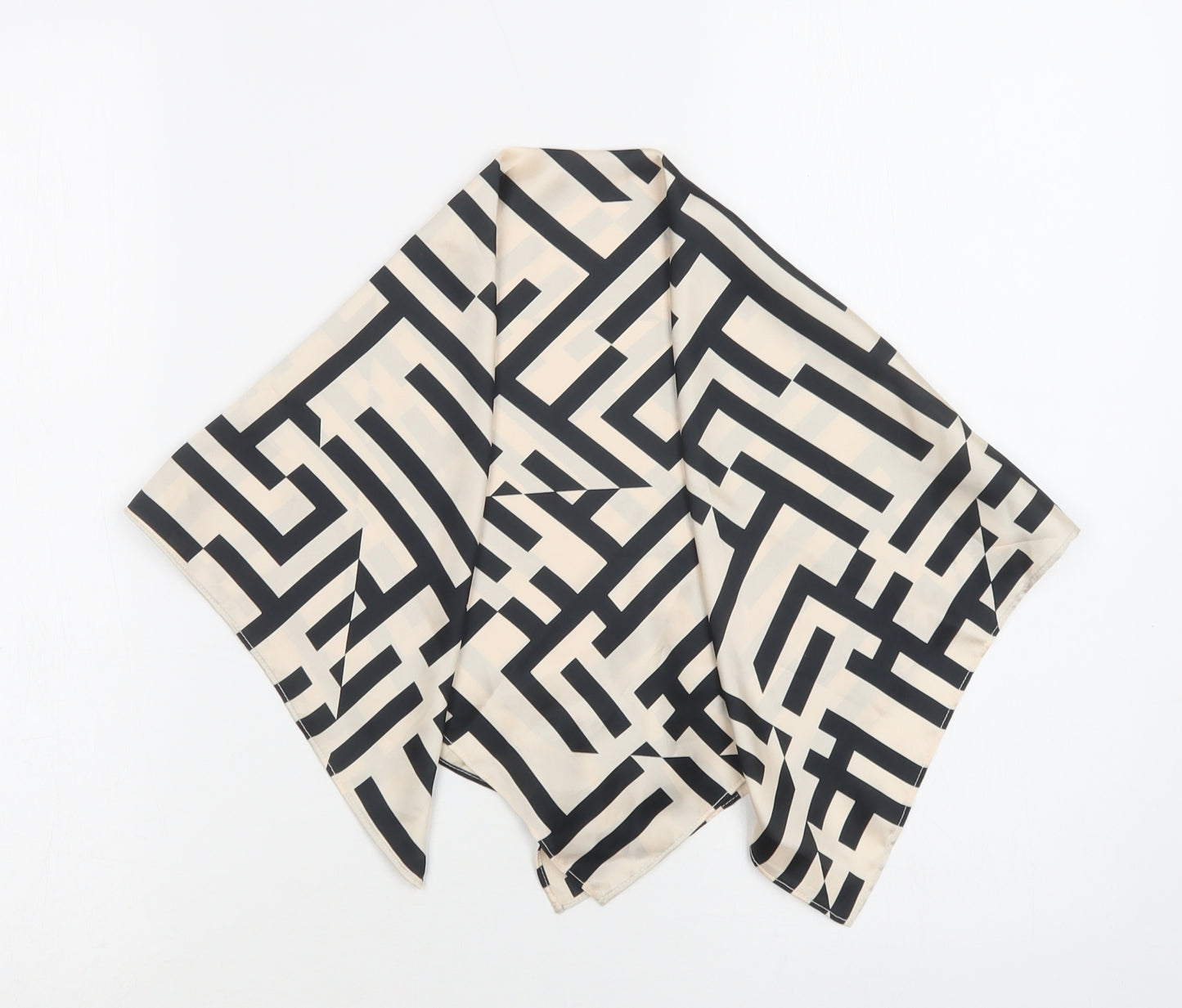 ASOS Womens Beige Geometric Polyester  Scarf