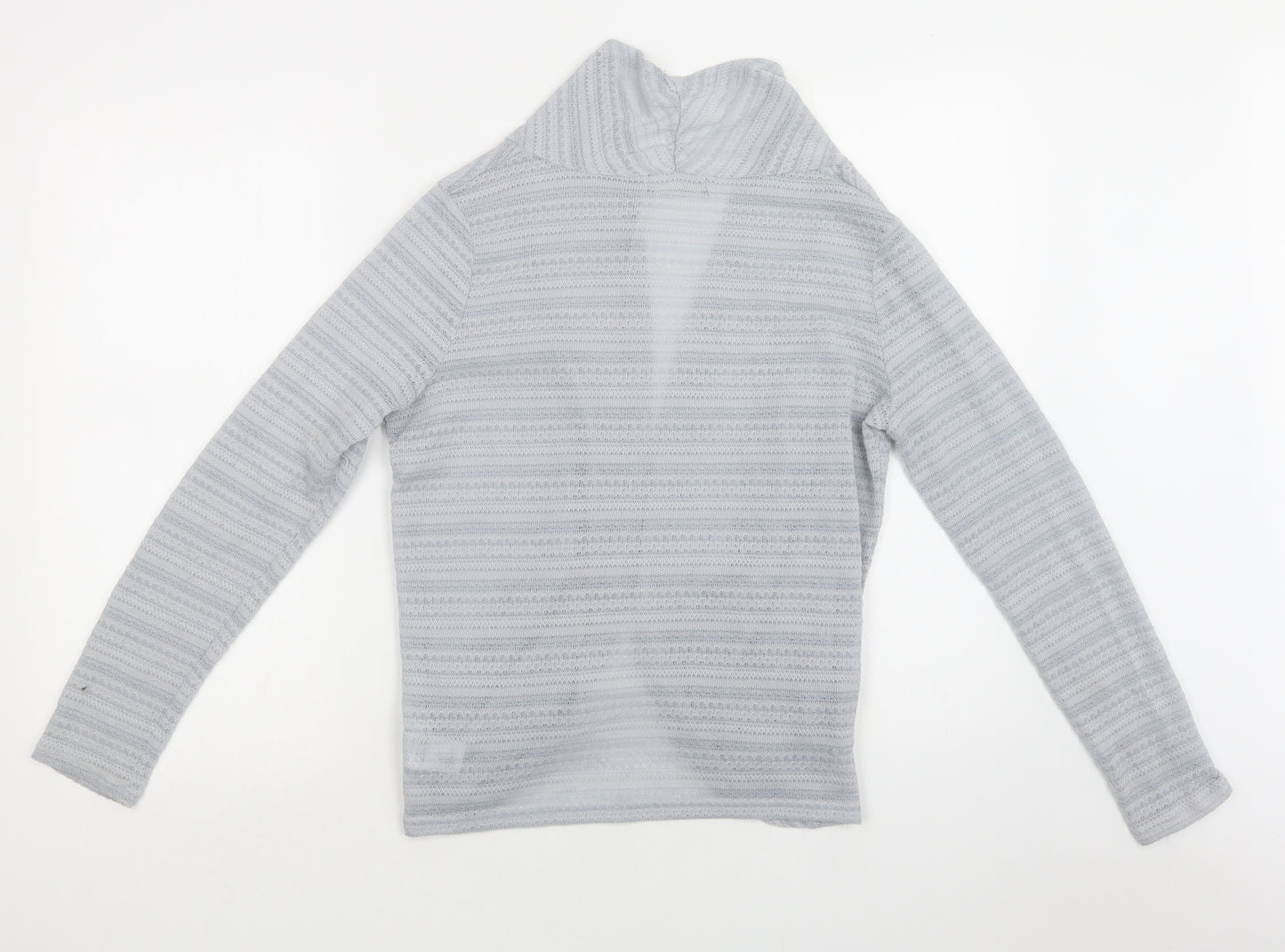Oasis Womens Blue Collared  Polyester Cardigan Jumper Size S