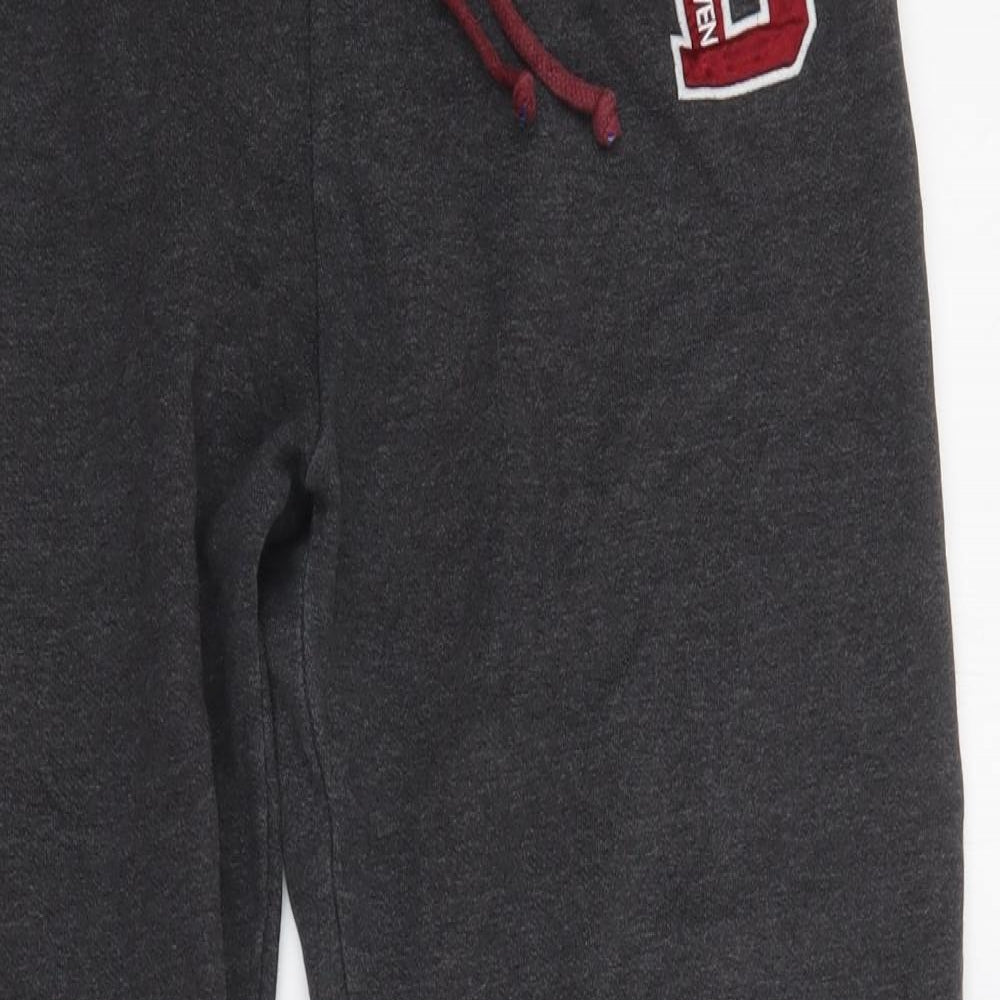 Brookhaven Womens Grey  Cotton Jogger Trousers Size 14 L29 in Regular Drawstring