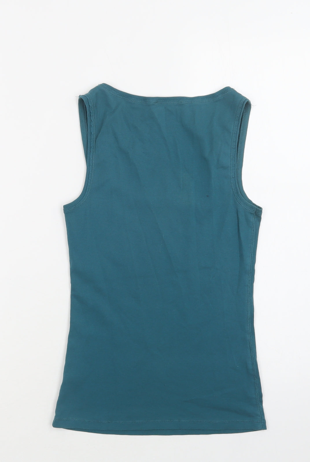 OXXO Womens Green  Cotton Basic Tank Size XS Scoop Neck