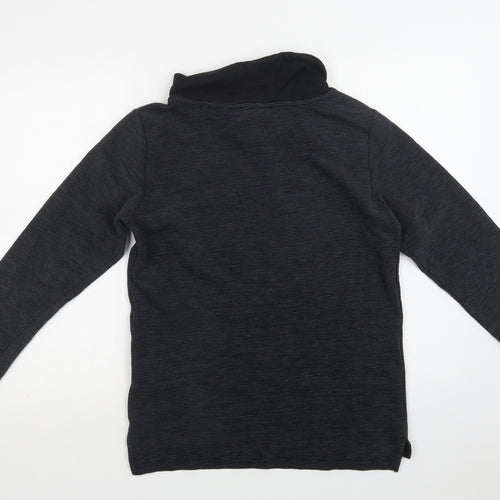 Barrels & Oil Womens Grey Striped Cotton Pullover Sweatshirt Size M