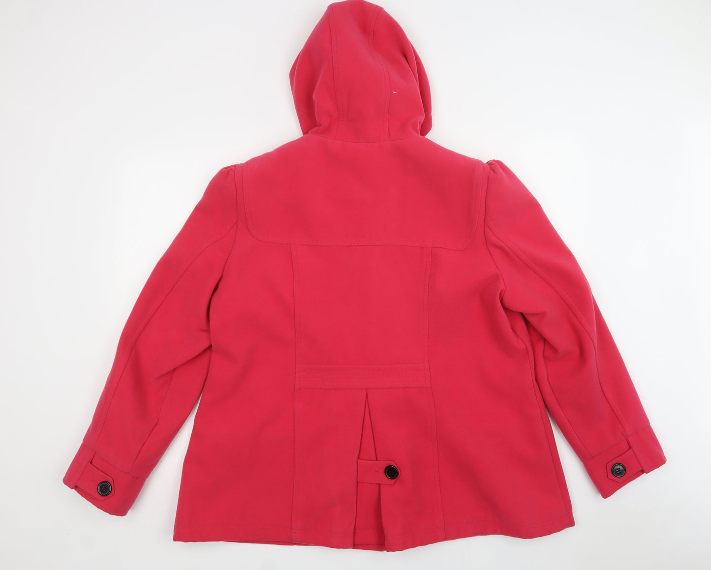 NEXT Womens Pink   Pea Coat Coat Size L  Zip