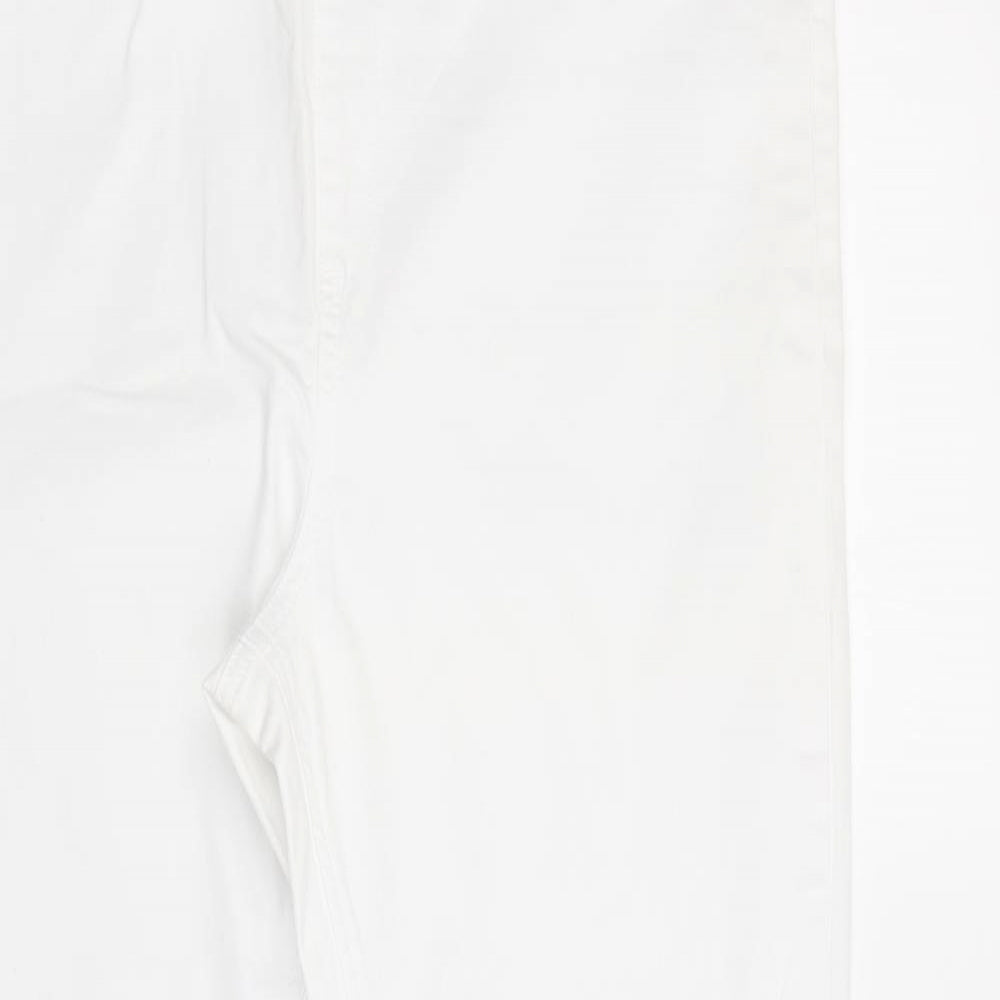 M&S Womens White  Cotton Jegging Jeans Size 18 L30 in Regular