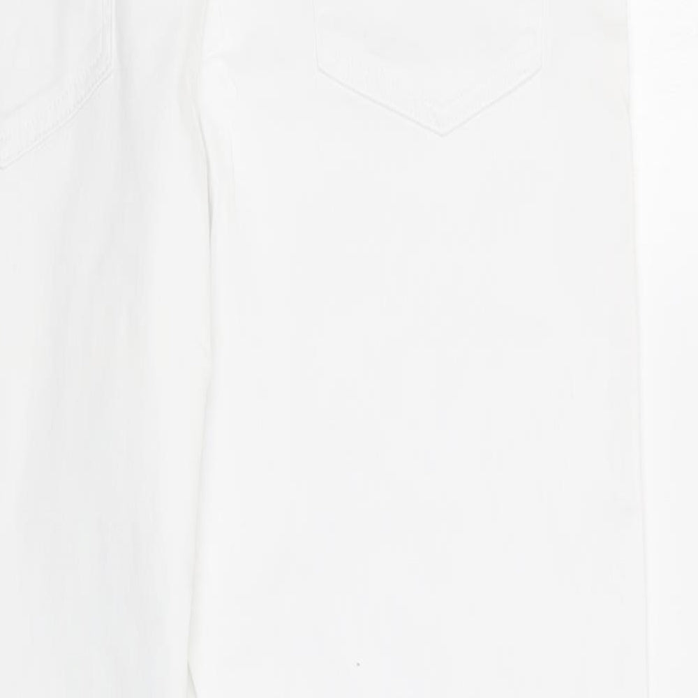 M&S Womens White  Cotton Jegging Jeans Size 18 L30 in Regular