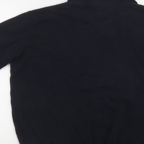 Soviet Mens Blue Collared  Cotton Pullover Jumper Size M