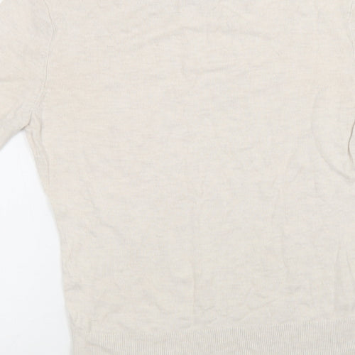 H&M Womens Beige Crew Neck   Pullover Jumper Size S