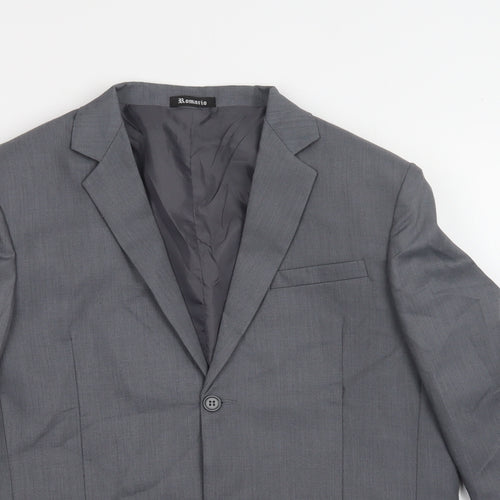 Romario Womens Grey   Jacket Blazer Size 14  Button