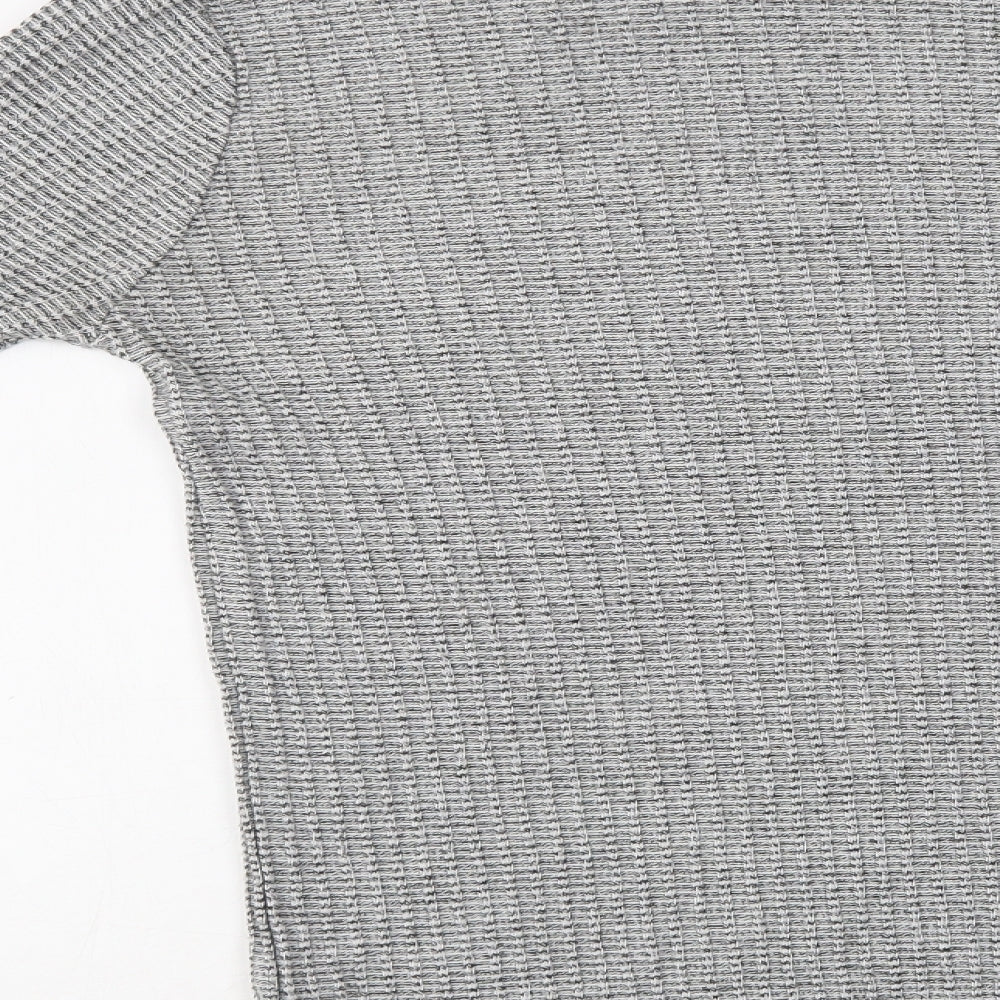 River Is Mens Grey Crew Neck  Cotton Pullover Jumper Size XS