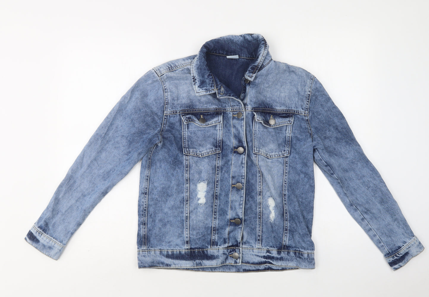 F&F Girls Blue   Jacket  Size 13 Years  Button