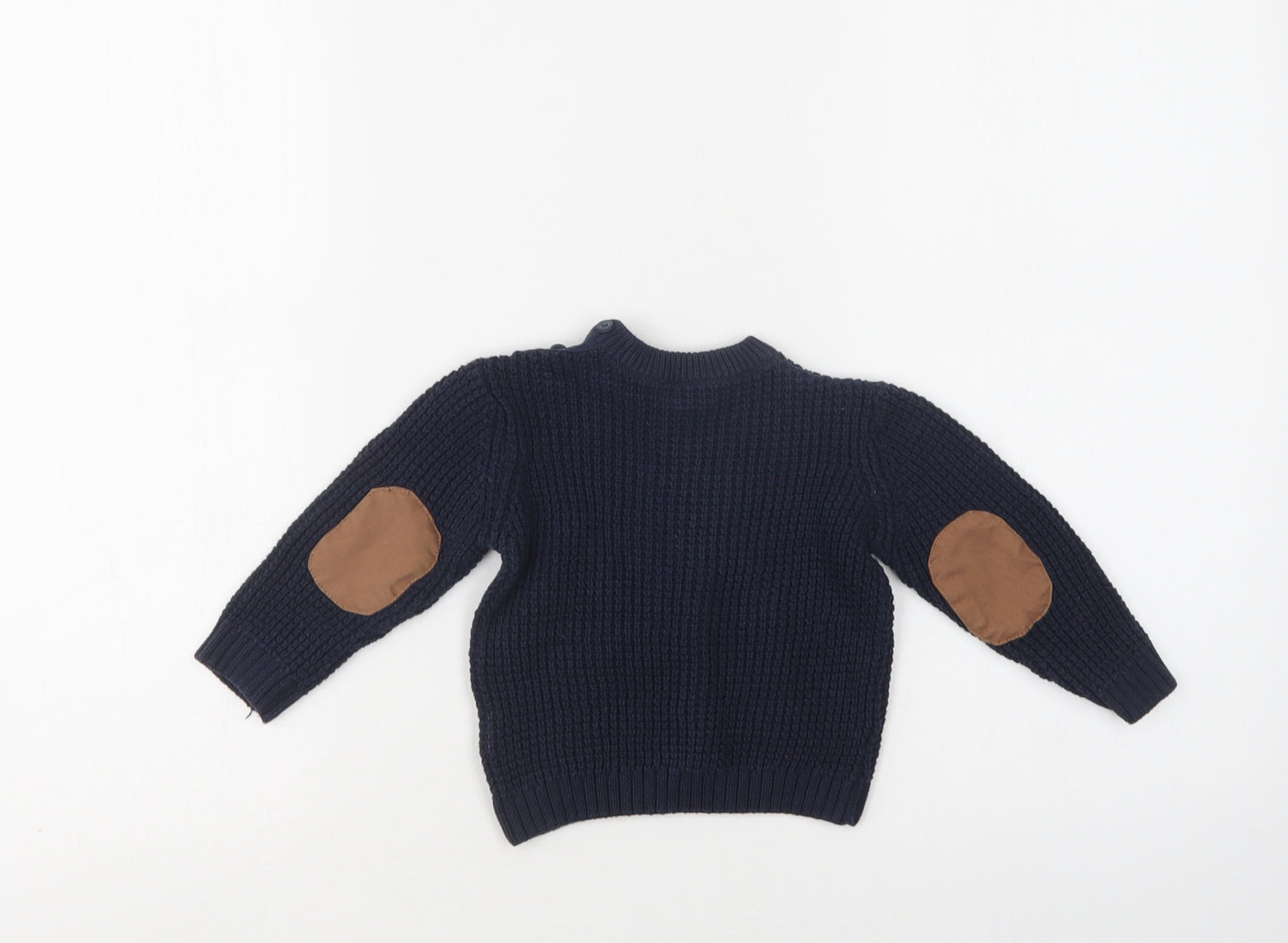 F&F Baby Blue  Cotton Pullover Jumper Size 12-18 Months  Button