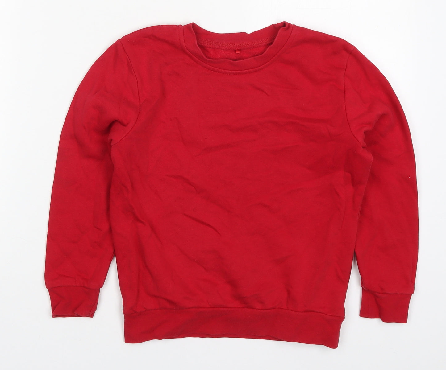 George Boys Red  Cotton Pullover Sweatshirt Size 6-7 Years  Pullover