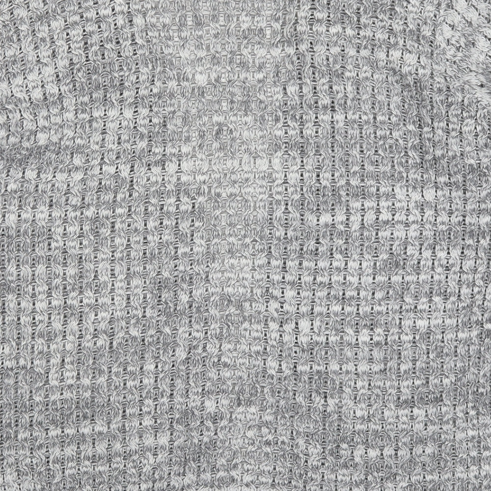 Glimpse Womens Grey V-Neck  Acrylic Cardigan Jumper Size L