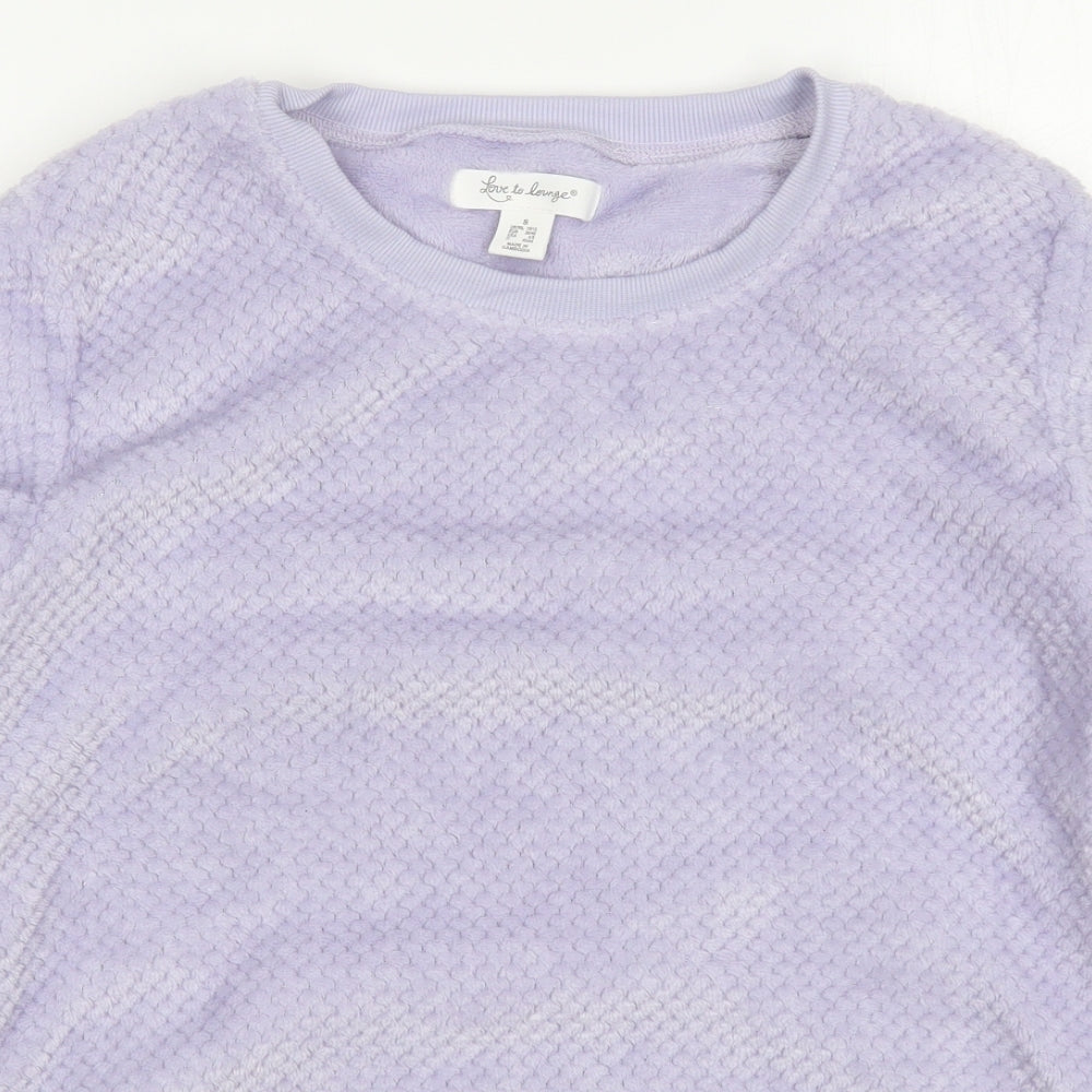 Primark Womens Purple Solid Polyester Top Pyjama Top Size 10