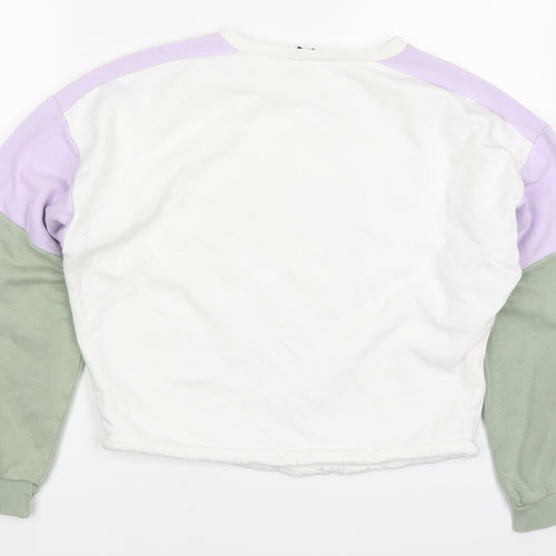 H&M Womens Multicoloured Colourblock Cotton Pullover Sweatshirt Size XS  Pullover - Fresno California