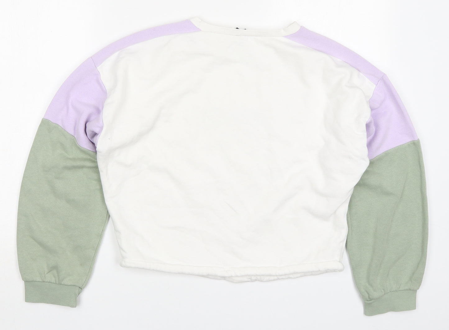 H&M Womens Multicoloured Colourblock Cotton Pullover Sweatshirt Size XS  Pullover - Fresno California