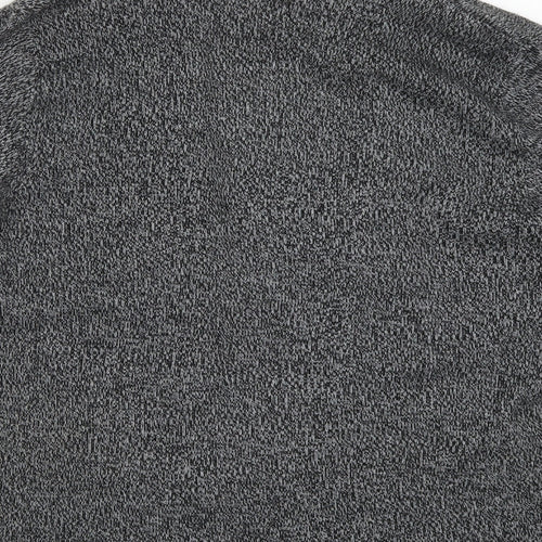 Plum Tree Womens Grey V-Neck  Acrylic Cardigan Jumper Size L