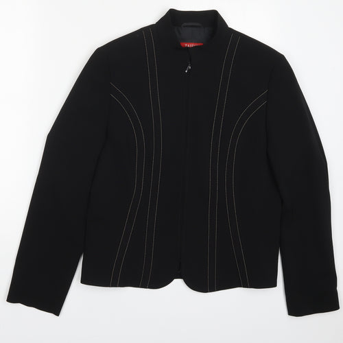 Taifun Womens Black   Jacket  Size 14  Zip