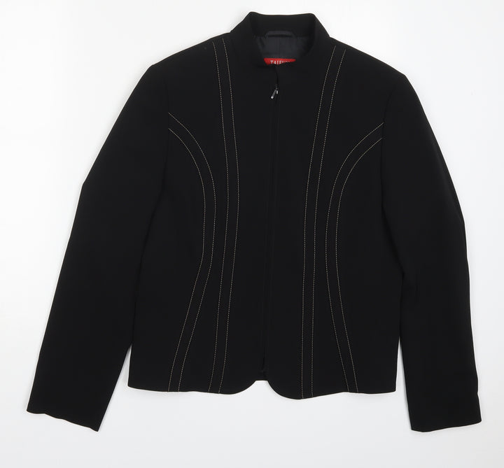 Taifun Womens Black Jacket Size 14 Zip