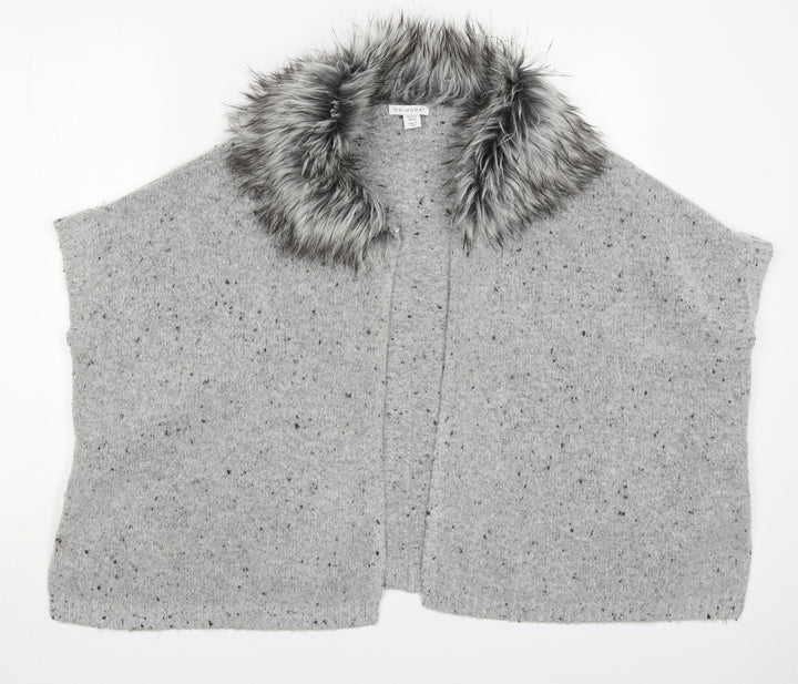 Primark Girls Grey V-Neck  Acrylic Cardigan Jumper Size 10-11 Years