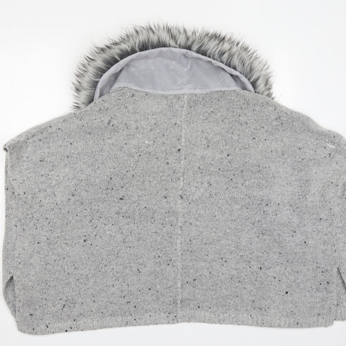 Primark Girls Grey V-Neck  Acrylic Cardigan Jumper Size 10-11 Years