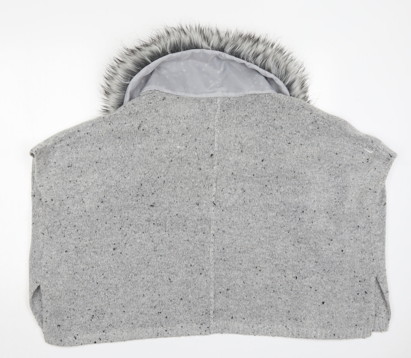 Primark Girls Grey V-Neck  Acrylic Cardigan Jumper Size 10-11 Years
