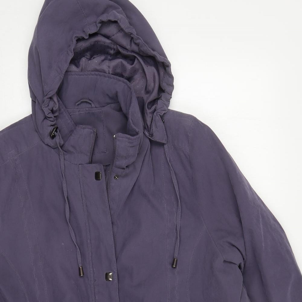 Bonmarché Womens Purple   Jacket Coat Size L  Zip