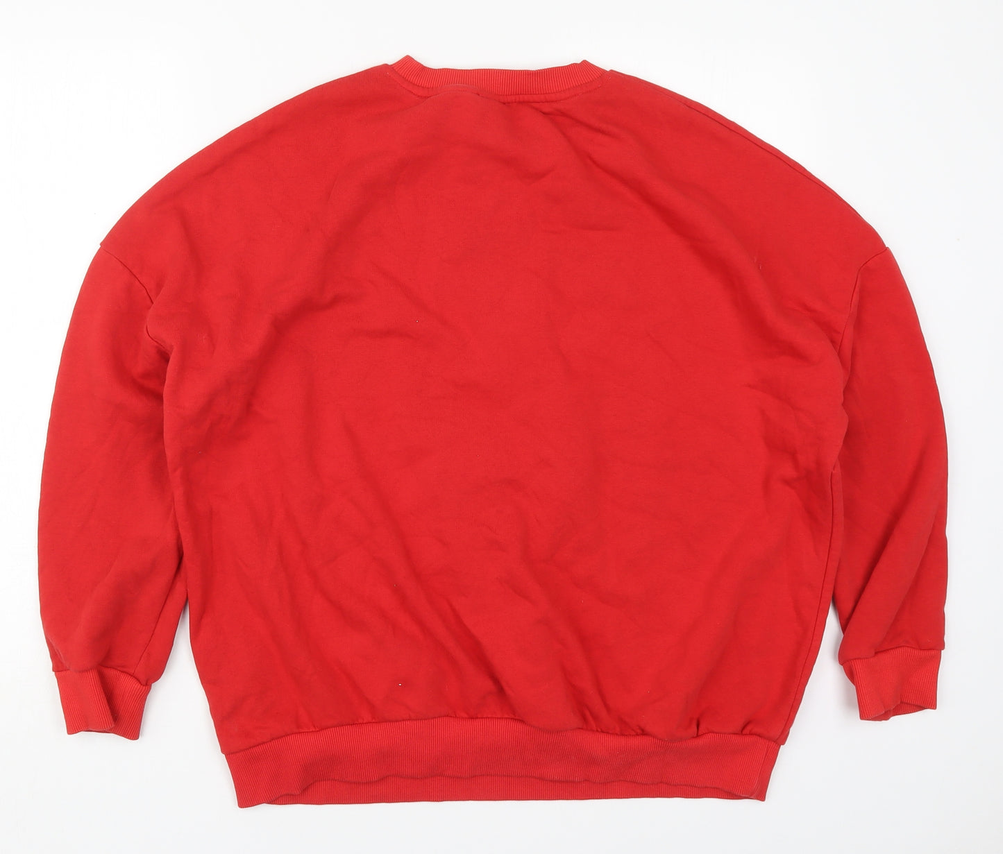 George Womens Red  Cotton Pullover Sweatshirt Size L  Pullover - Snow What