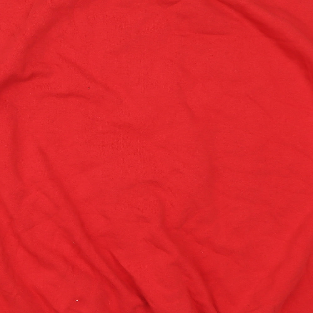 George Womens Red  Cotton Pullover Sweatshirt Size L  Pullover - Snow What