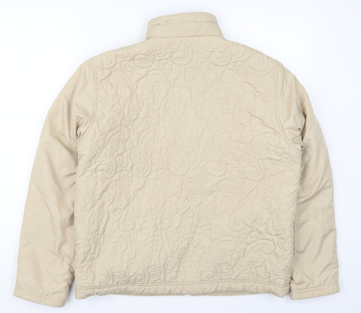 Marks and Spencer Womens Beige   Quilted Coat Size 14  Zip